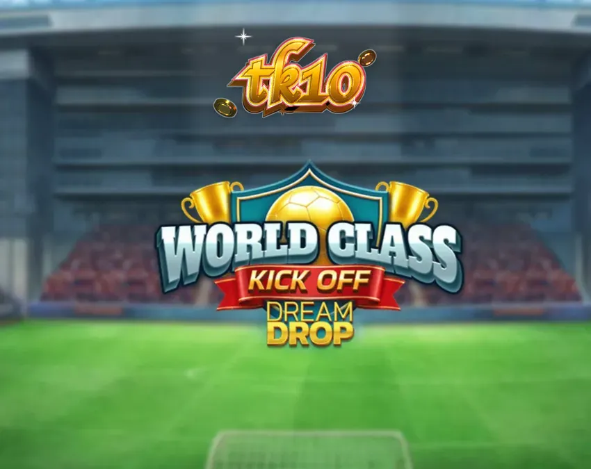 World Class Kick Off Dream Drop স্লট গেমের ইন্টারফেস এবং ফুটবল থিম